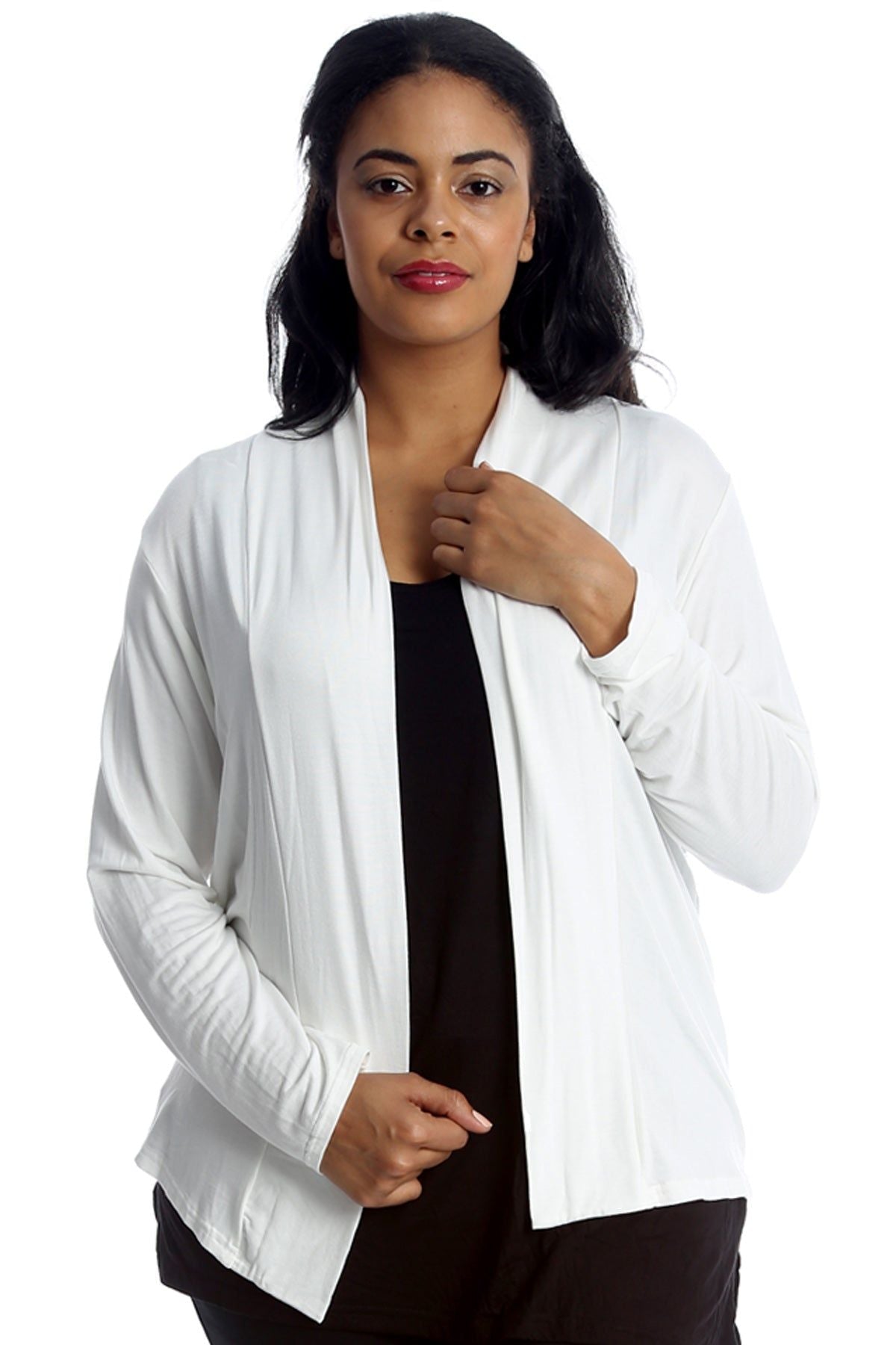 Jade Green Floral Lace Back Cardigan Open Top For Women 20 - Dropwear