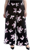 Plus Size Floral Print Palazzo Trouser For Women  - Dropwear