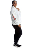 Wine Embroidered Pouch Pocket Sweatshirt For Women 16-18 - Dropwear