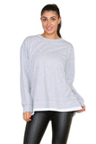 Grey Side Zip Top For Women ONE SIZE (8-14) - Dropwear