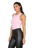 Slinky Racer Round Neck Double Layered Top Bodysuit For Women  - Dropwear