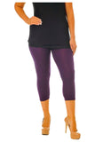 White Plus Size 3/4 Length Cropped Leggings For Women 16-18 - Dropwear