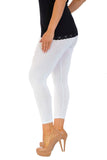 Green Plus Size Plain Long Leggings For Women 24-26 - Dropwear