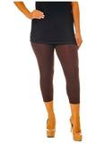 Red Plus Size 3/4 Length Cropped Leggings For Women 20-22 - Dropwear