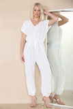 Tie Waist Stylish Harem Jumpsuit For Women  - Dropwear