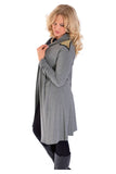 Wine Plus Size Long Sleeve Spike Maxi Cardigan For Women 16-18 - Dropwear