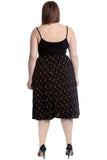 Plus Size Yellow Floral Print Midi Skirt For Women  - Dropwear