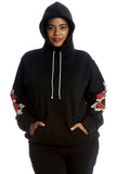 Light Grey Embroidered Pouch Pocket Sweatshirt For Women 18-20 - Dropwear