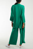 Long Sleeve Shirt & Culottes Co-Ord Set For Women  - Dropwear