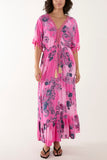 Tassel Paisley Print Maxi Dress For Women  - Dropwear