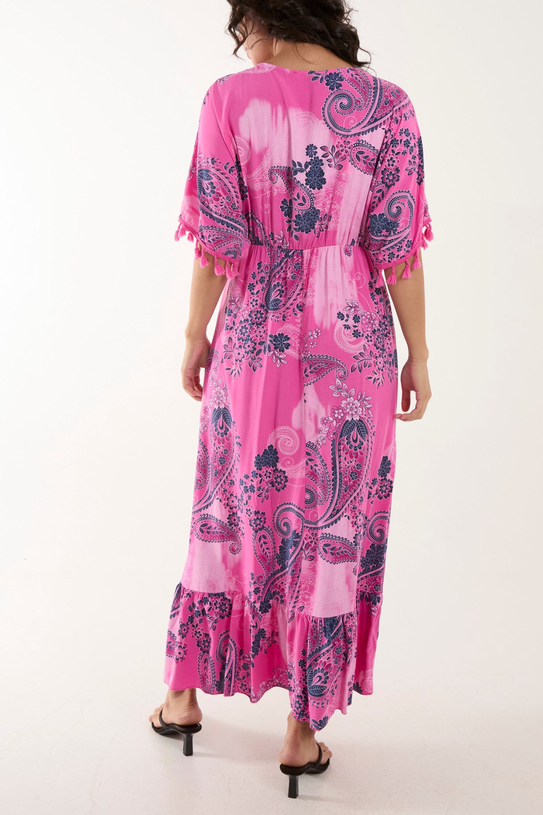 Tassel Paisley Print Maxi Dress For Women  - Dropwear