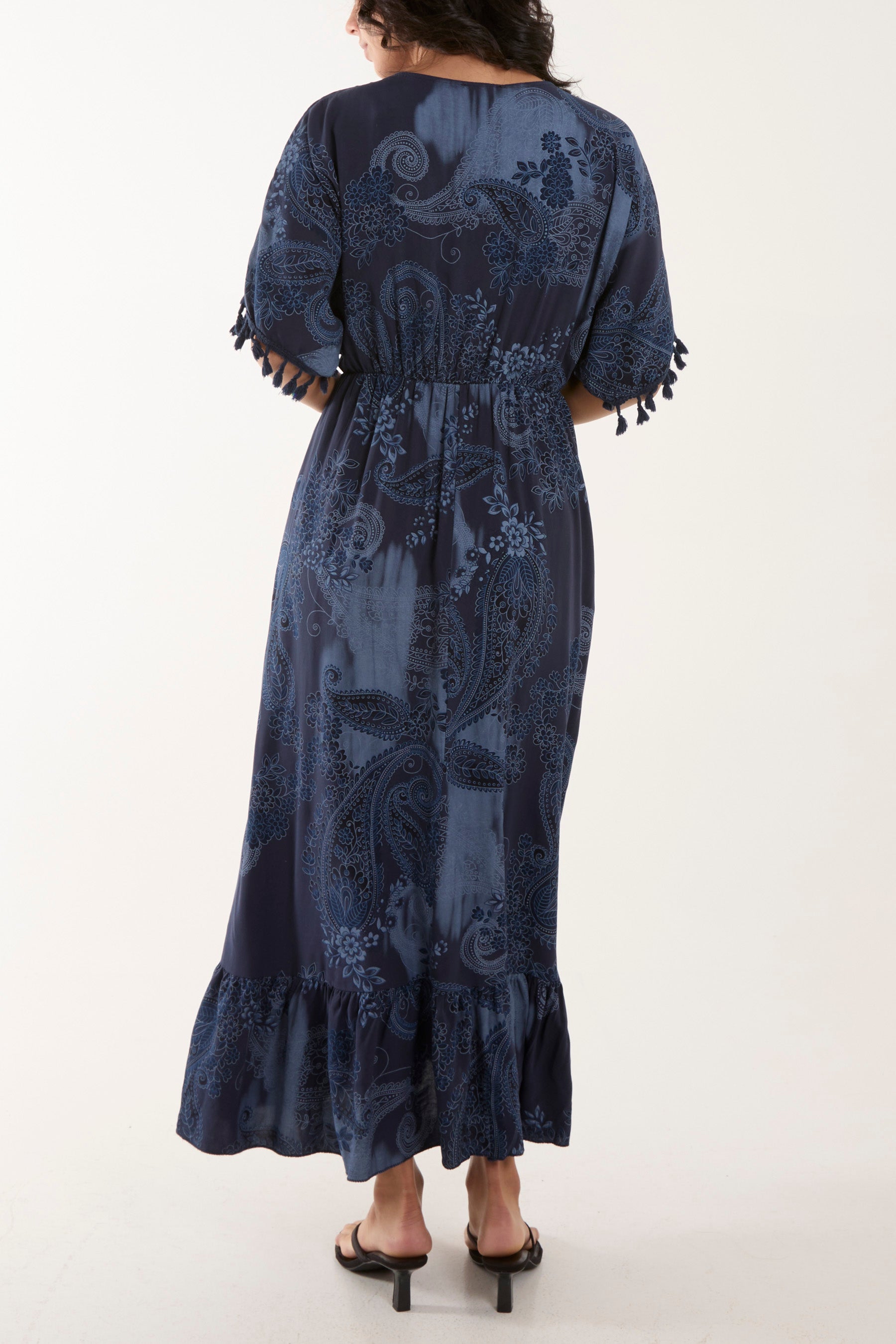 Tassel Paisley Print Maxi Dress For Women  - Dropwear