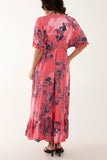 Jade Tassel Paisley Print Maxi Dress For Women ONE SIZE - Dropwear