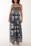 Jade Floral Print Shirred Bust Cami Jumpsuit For Women ONE SIZE - Dropwear