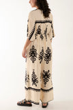 Royal Blue Printed V-Neck Wide Leg Jumpsuit For Women ONE SIZE - Dropwear