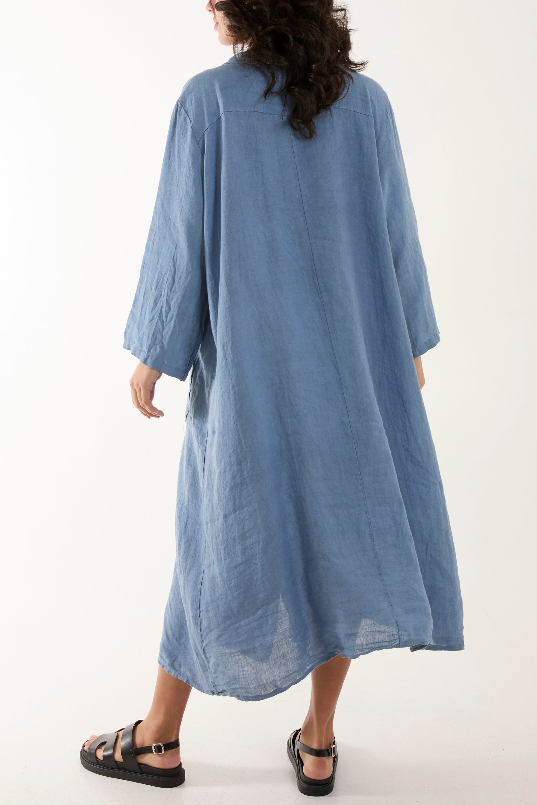 Mocha Oversized Button Through Pocket Shirt Dress For Women ONE SIZE - Dropwear