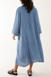 Mocha Oversized Button Through Pocket Shirt Dress For Women ONE SIZE - Dropwear