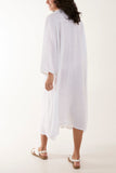 Oversized Button Through Pocket Shirt Dress For Women  - Dropwear
