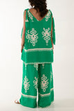 Tie Shoulder Vest & Trouser Printed Co-Ord For Women  - Dropwear
