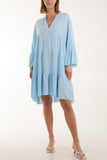 Black Flare Smock Dress For Women ONE SIZE - Dropwear