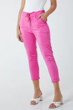 Glitter Drawstring Pocket Panel Trousers For Women  - Dropwear