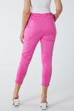 Glitter Drawstring Pocket Panel Trousers For Women  - Dropwear