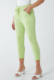 Hot Pink Glitter Drawstring Pocket Panel Trousers For Women ONE SIZE - Dropwear
