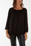 Glitter Bow Blouse For Women  - Dropwear