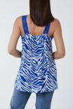 Ivory Zebra Lace Cami Vest For Women ONE SIZE - Dropwear