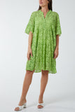 Angel Sleeve Tiered Lace Dress For Women  - Dropwear