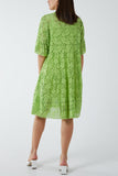 Angel Sleeve Tiered Lace Dress For Women  - Dropwear