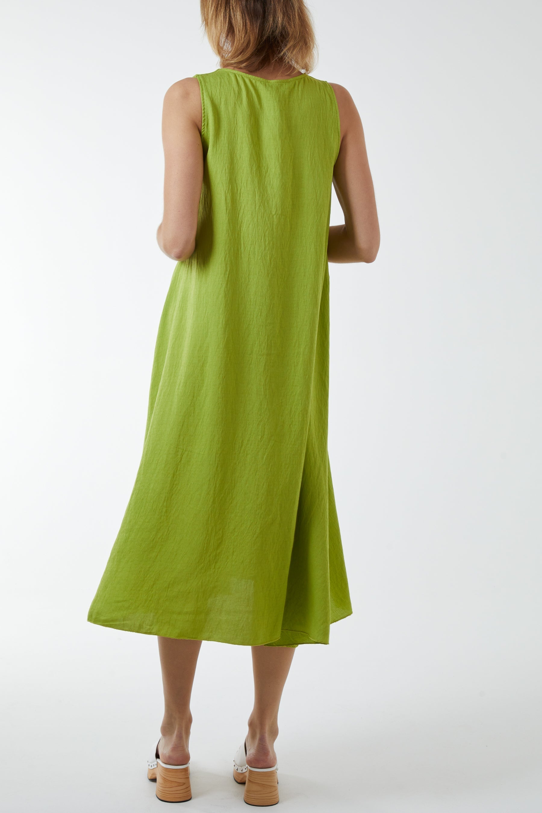 V Neck Sleeveless Dress For Women  - Dropwear