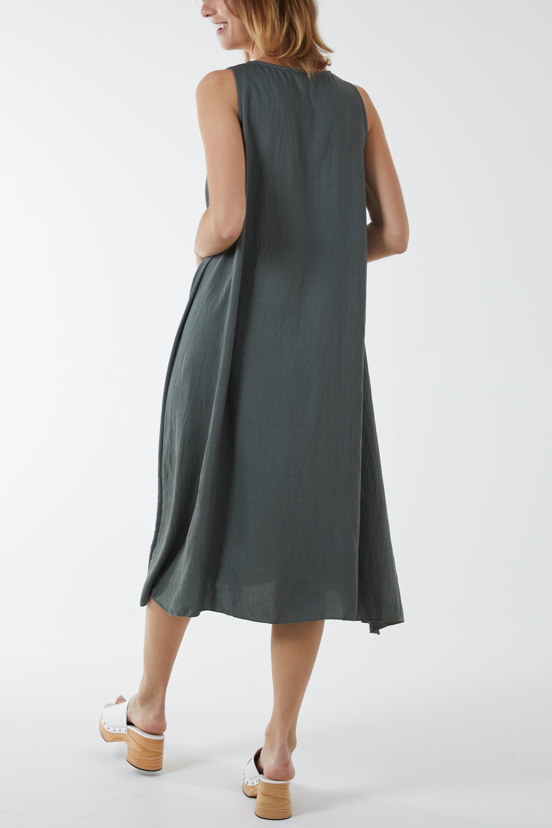 V Neck Sleeveless Dress For Women  - Dropwear