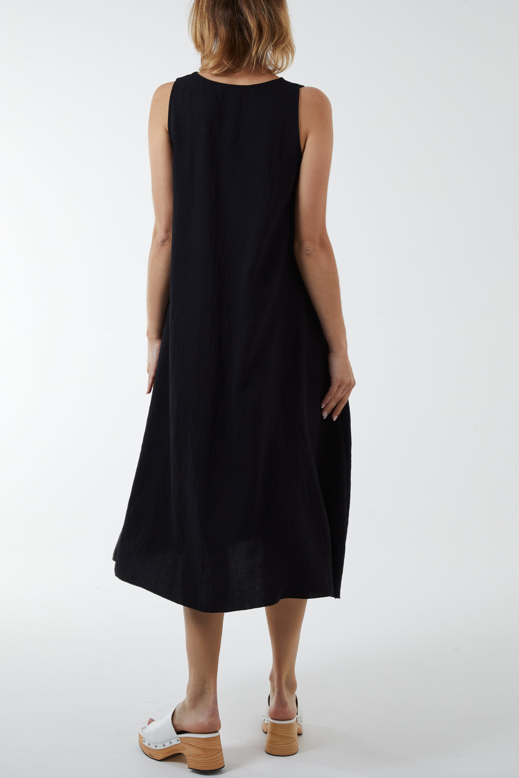 V Neck Sleeveless Dress For Women  - Dropwear