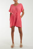 Jade Tie Belt & Button Back Playsuit For Women ONE SIZE - Dropwear