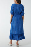 Mosaic Print Tassel Dress For Women  - Dropwear