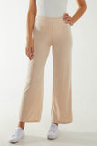 Wide Leg Acetate Trousers For Women  - Dropwear