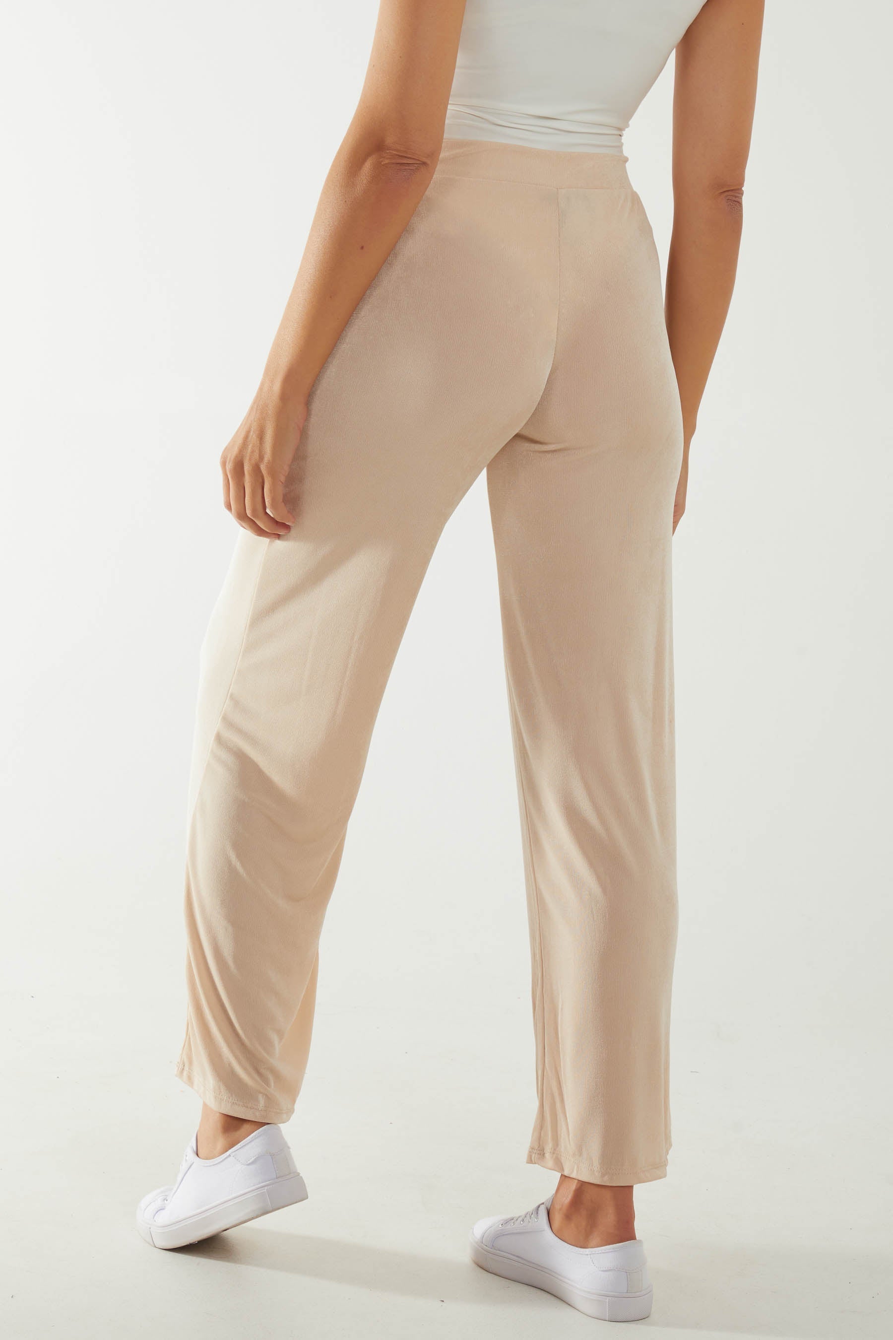 Wide Leg Acetate Trousers For Women  - Dropwear
