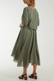 Jade 2 In 1 Crop Top & Cami Linen Dress For Women ONE SIZE - Dropwear