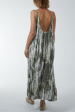 Tie Dye Cami Maxi Dress For Women  - Dropwear