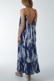 Tie Dye Cami Maxi Dress For Women  - Dropwear