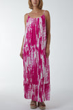 Navy Tie Dye Cami Maxi Dress For Women ONE SIZE - Dropwear