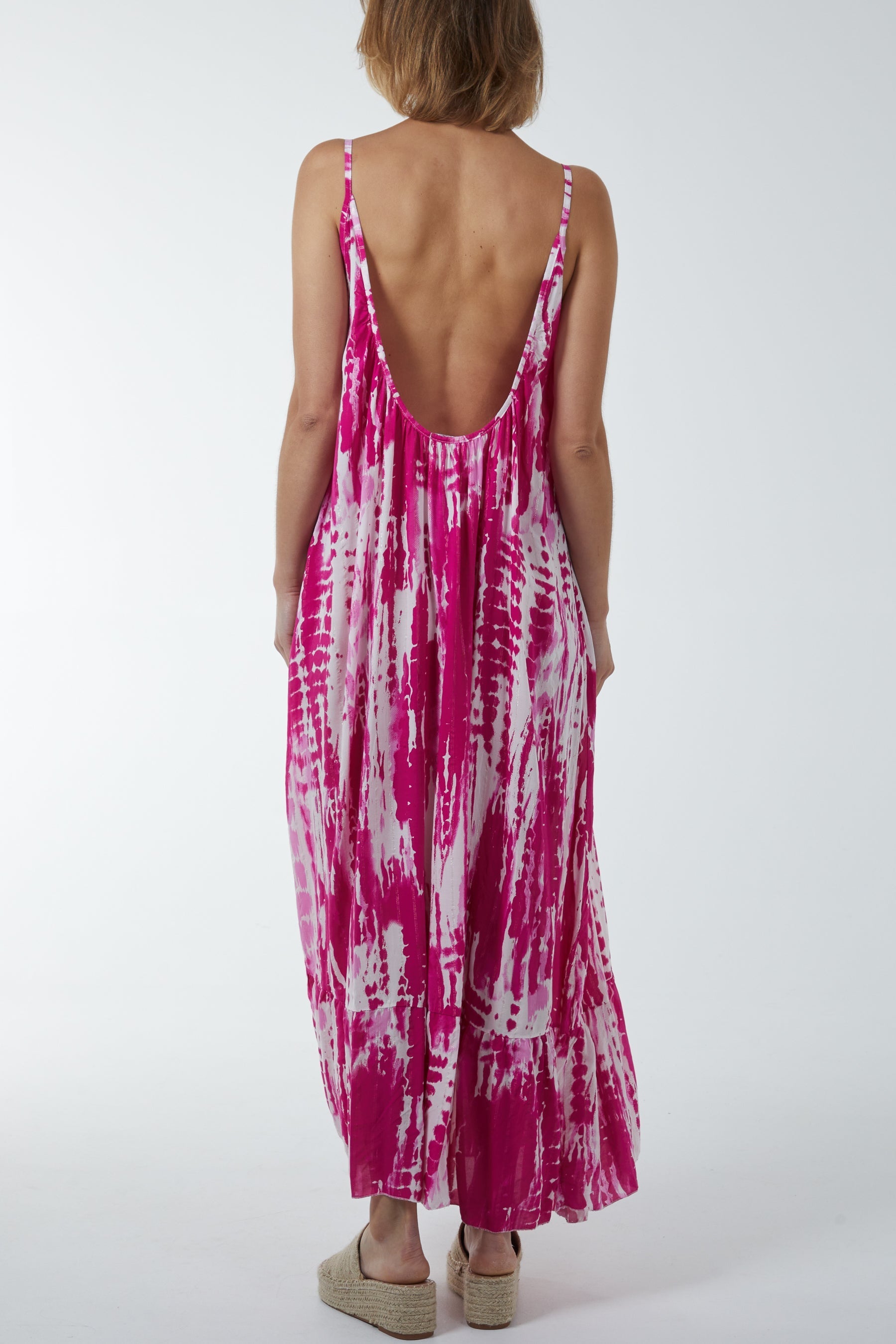 Jade Tie Dye Cami Maxi Dress For Women ONE SIZE - Dropwear