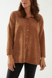 Oversized Corduroy Shirt For Women  - Dropwear