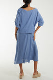 Khaki Cami Dress with Crop T Shirt Overlay For Women ONE SIZE - Dropwear