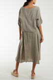 White Cami Dress with Crop T Shirt Overlay For Women ONE SIZE - Dropwear