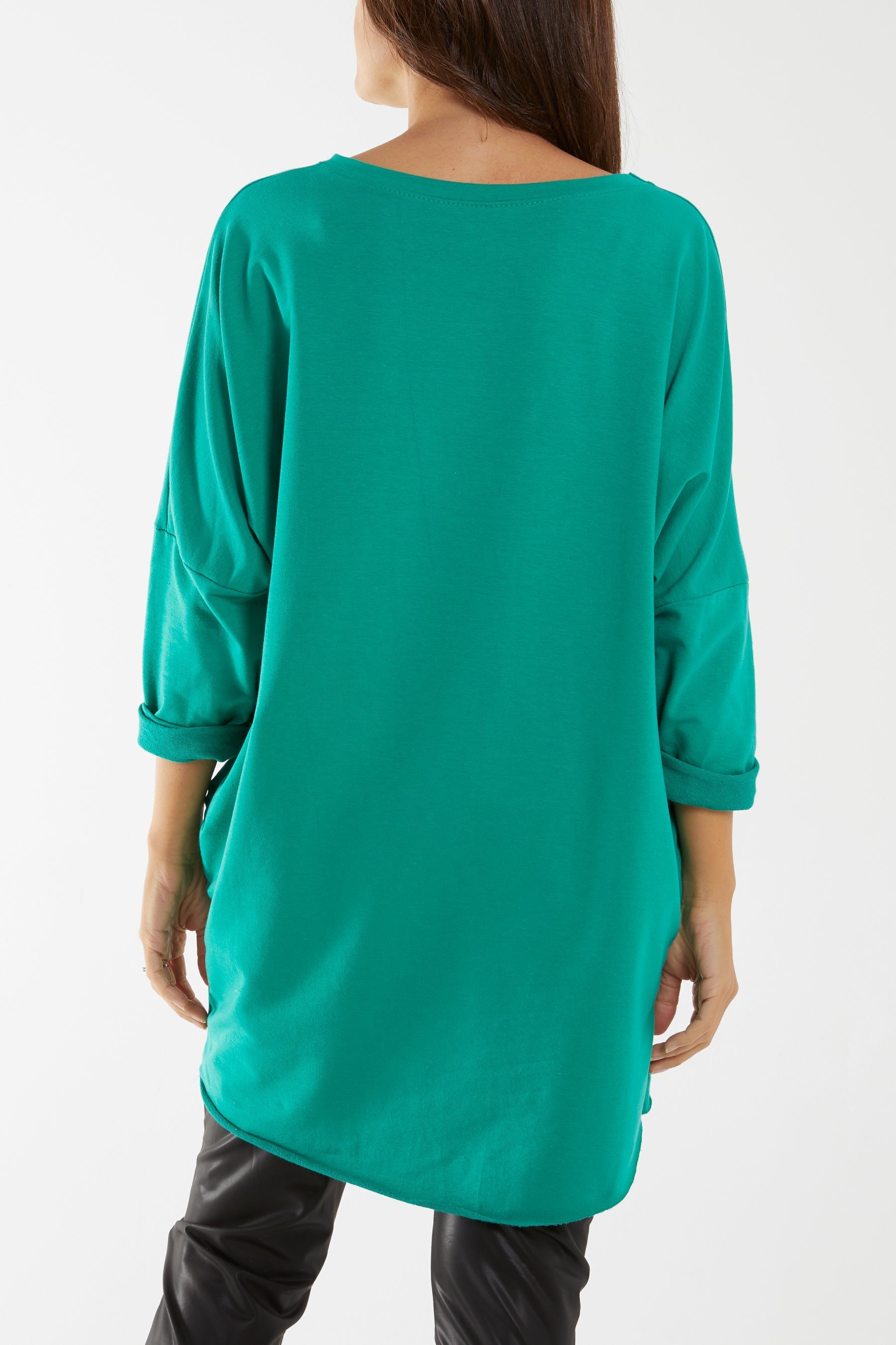 Sequin Glasses Pockets Sweatshirt Dress For Women  - Dropwear