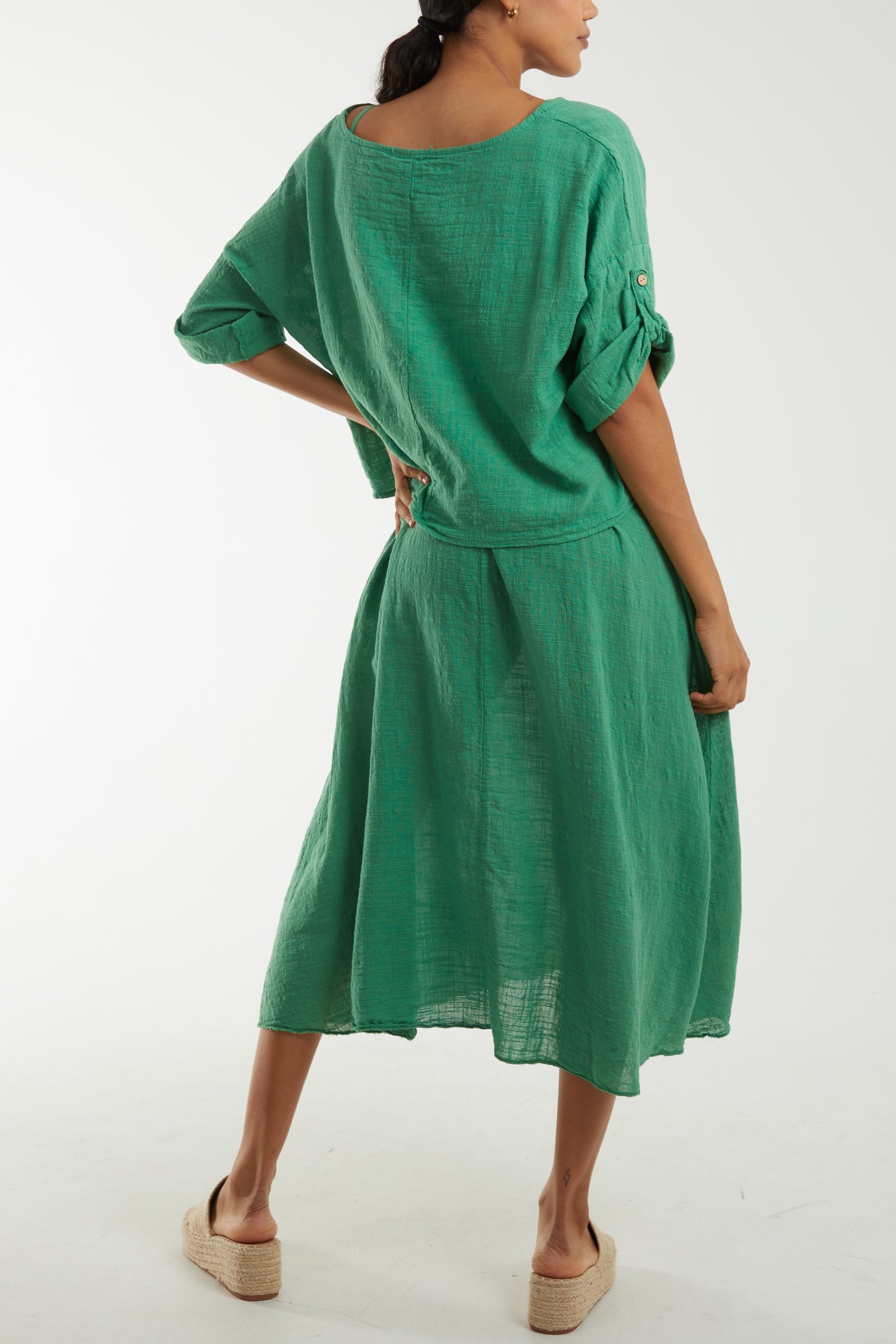 Jade Cami Dress with Crop T Shirt Overlay For Women ONE SIZE - Dropwear