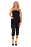 Red Scallop Edge Sequin Leggings For Women 12-14 - Dropwear