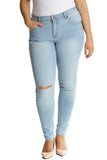 Black Straight Leg Ripped Jeans For Women 20 - Dropwear